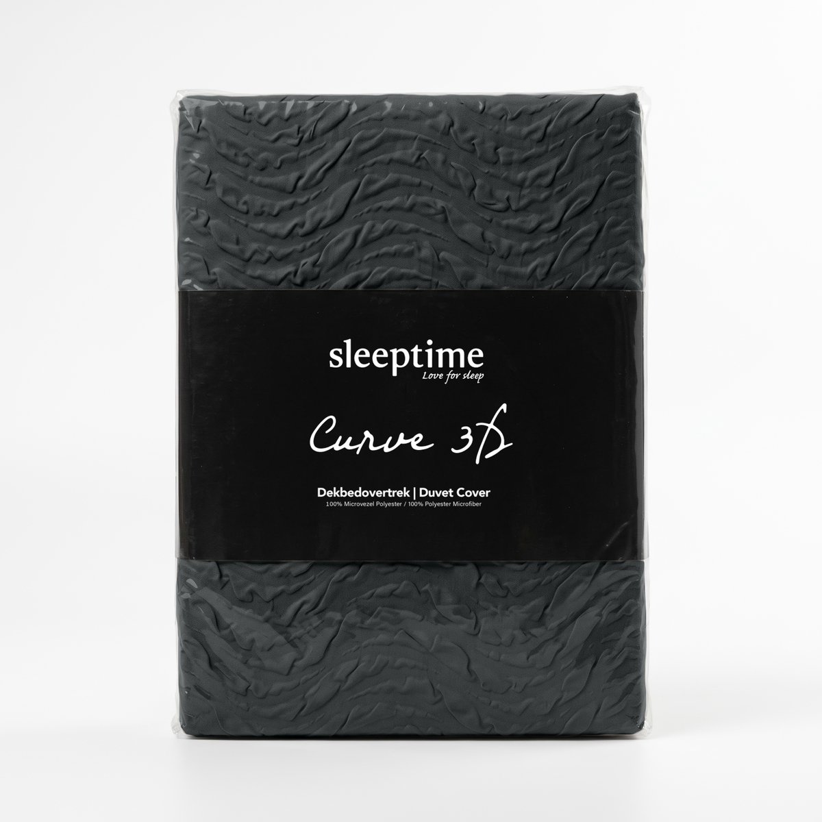 Sleeptime Curve 3D Dekbedovertrek – 200x200/220 cm – Anthracite