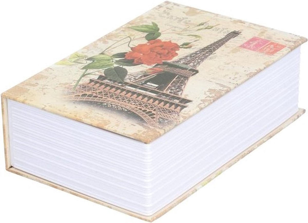 Parijse Toren Kluis Boekenkluis met Combinatieslot 18 x 11,7 x 5,6 cm Verborgen Kluisje voor Sieraden en Contant Geld