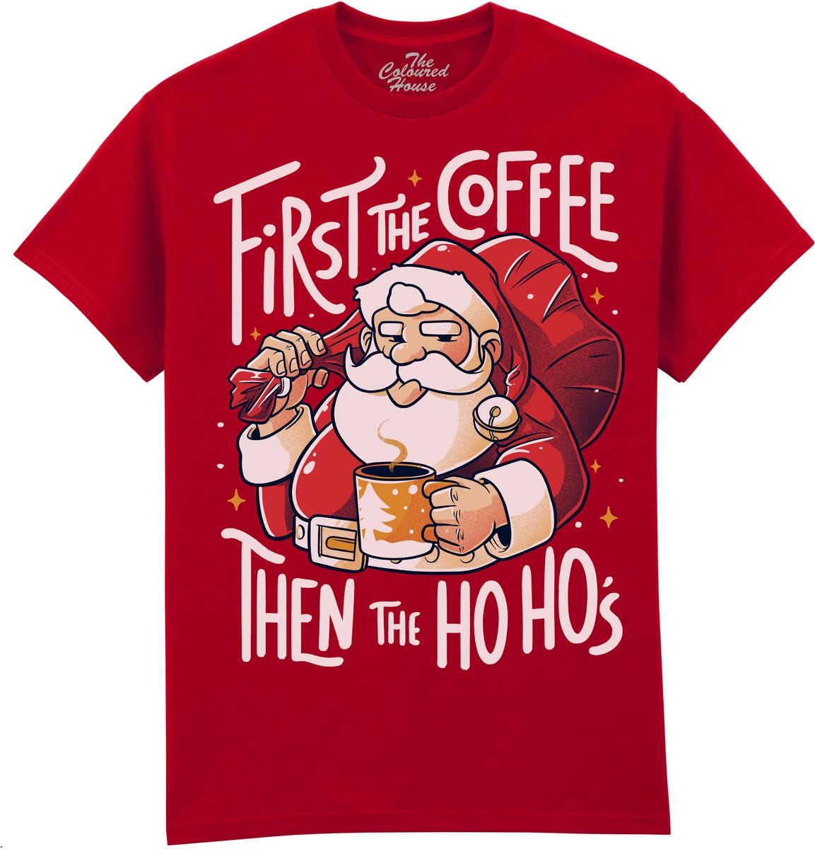 Kerstman First The Coffee The Coloured House T-shirt M
