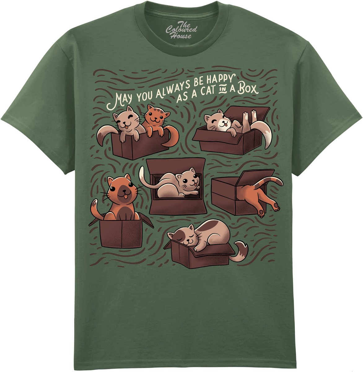Katten In De Doos Cats In A Box The Coloured House T-shirt L