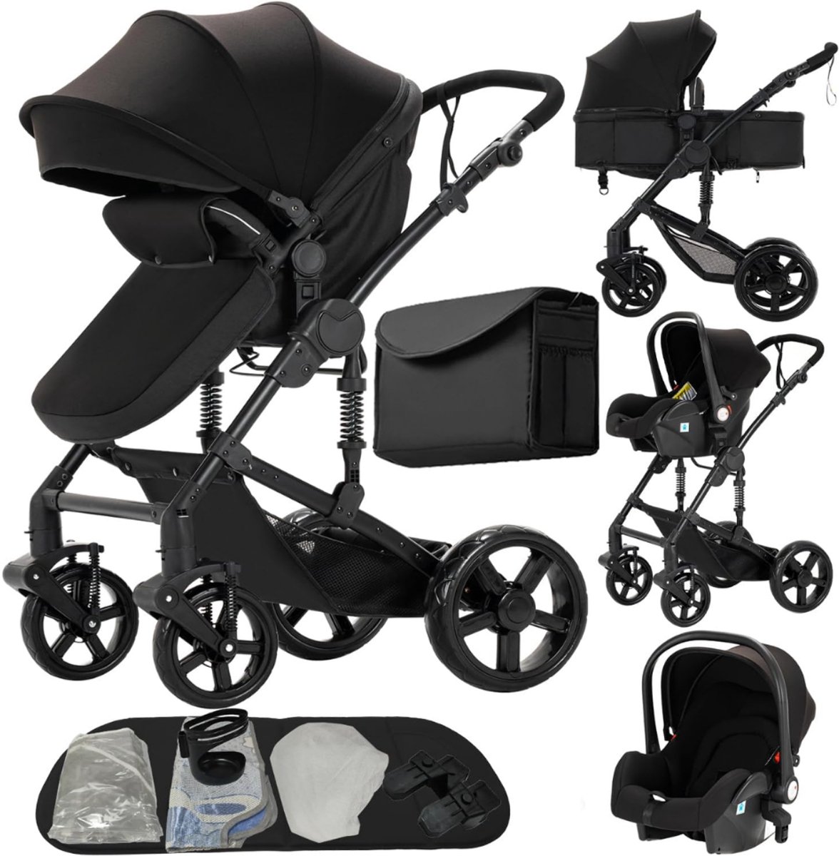VLSelect® Kinderwagen 3 In 1 - Multifunctioneel - Wandelwagen