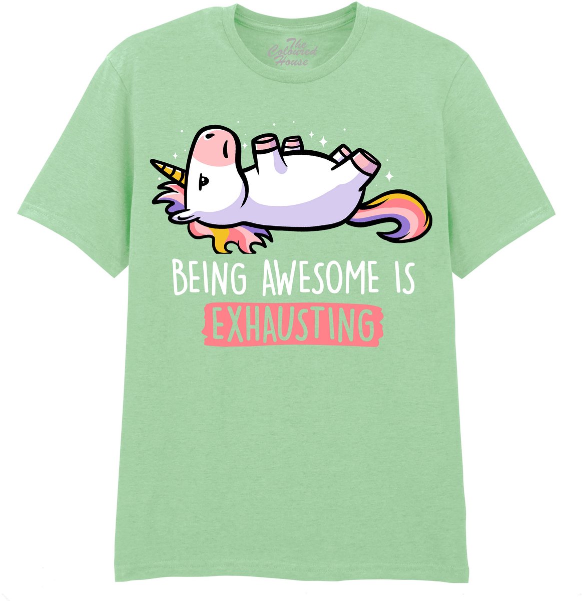 Eenhoorn Being Awesome Is Exhausting The Coloured House T-shirt S