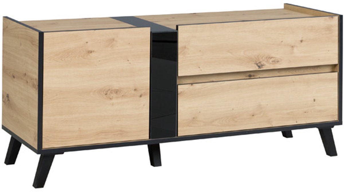 AZ-Home AZ Home Tv Meubel FLIX 5 120cm Artisan Eiken Zwart Tv Kast RTV Woonkamer 120x53x40cm