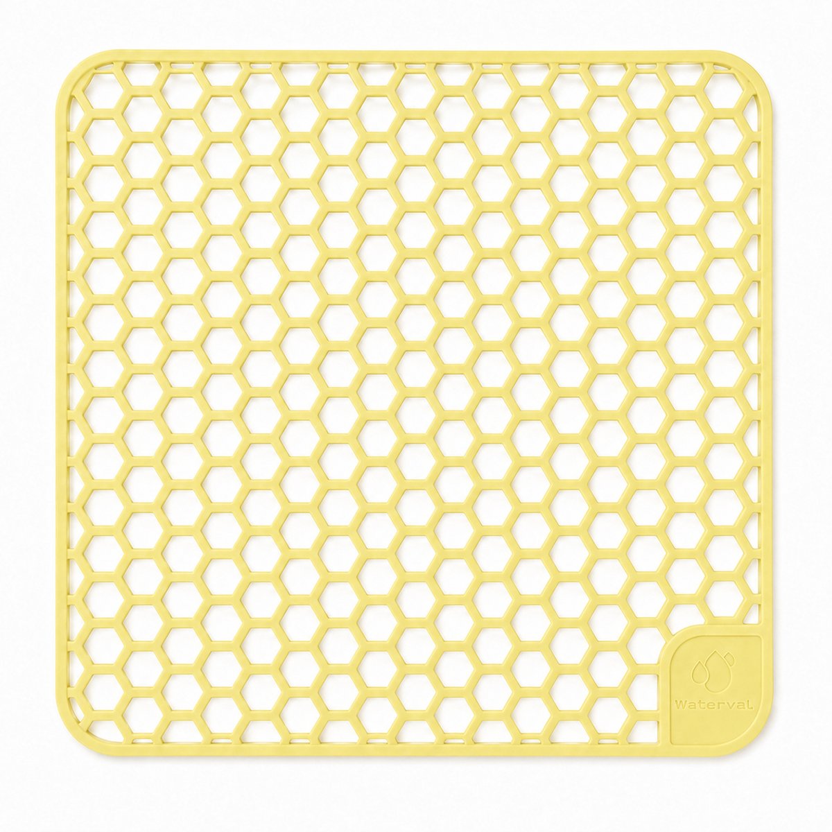 Waterval Gootsteenmat - Siliconen - Goud - 37 x 37 cm - Vierkant