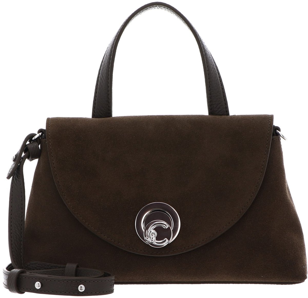 COCCINELLE Leren handtas schoudertas Nikla Suede Bim Handbag Fango / Fango donkergroen