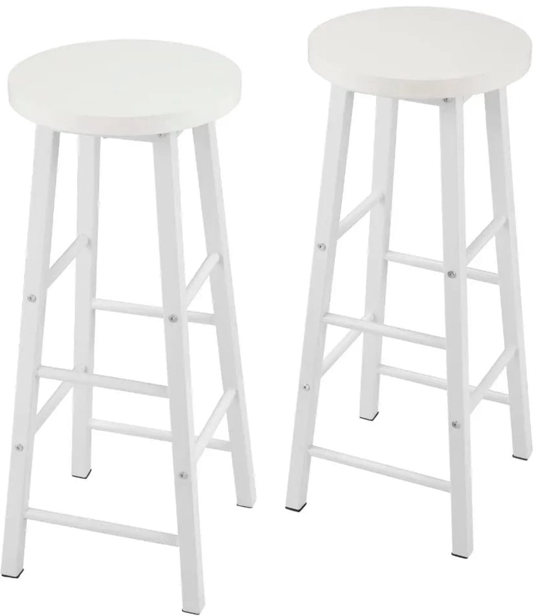 Barkruk set van 2 Zwart - Industrieel design - Comfortabele zithoogte, Sterke metalen frame - 71 cm