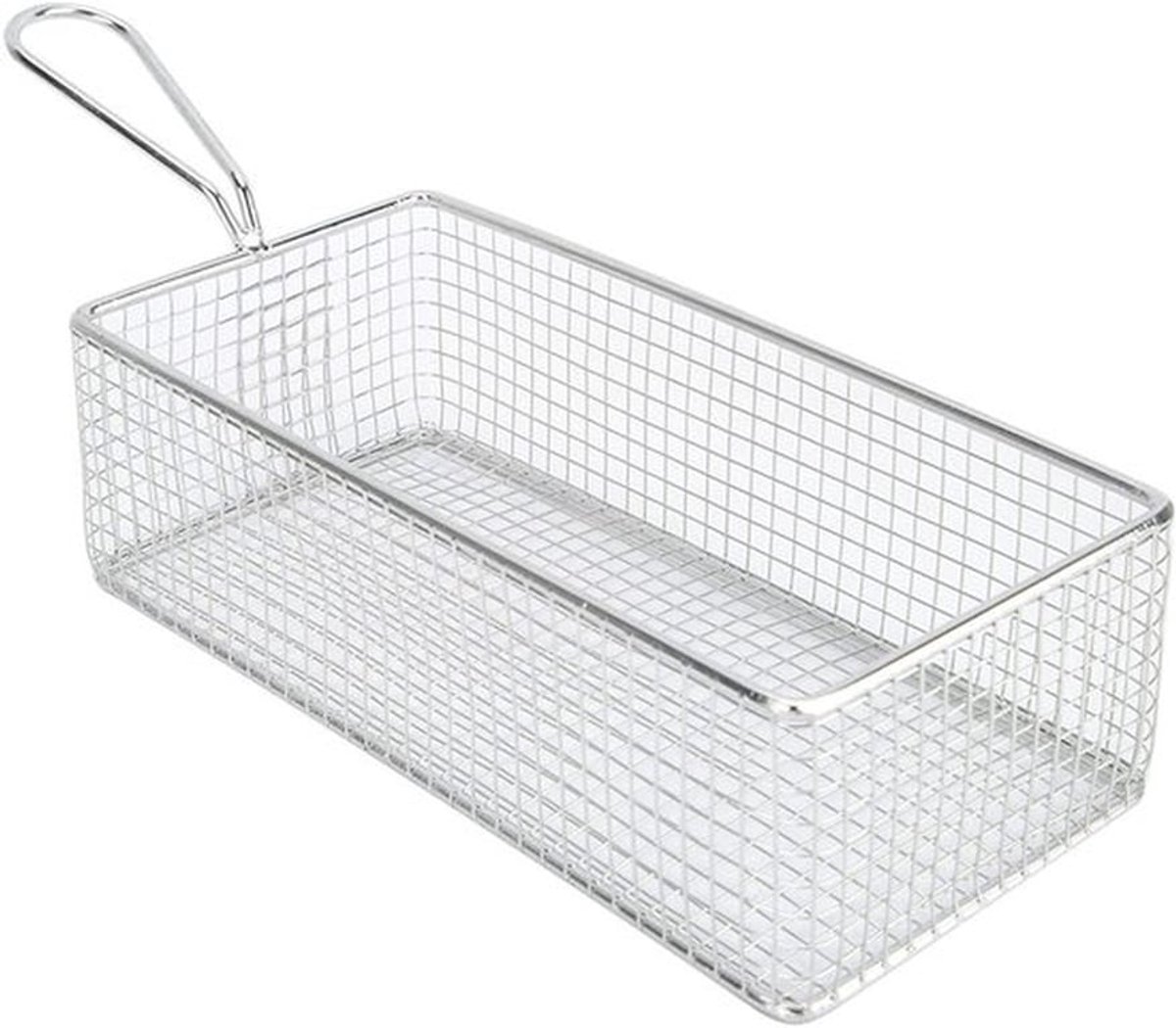 Roestvrijstalen frituurmandje voor mini frietjes, ideaal voor koken en bakken in de keuken