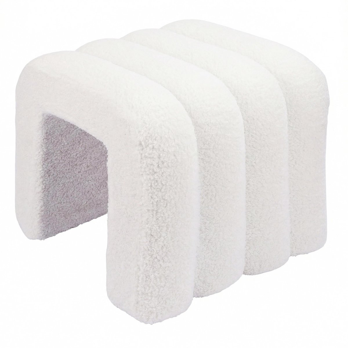 Solidchoice - Teddy Poef met Stijlvolle Bekleding voor Woonkamer