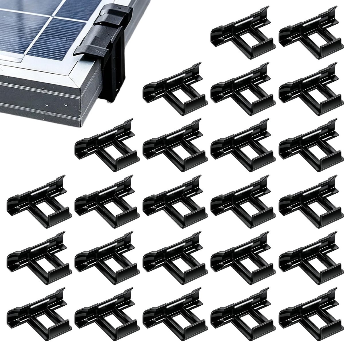 Solidchoice - Waterafvoerclips voor Zonnepanelen, Set van 24 Stuks