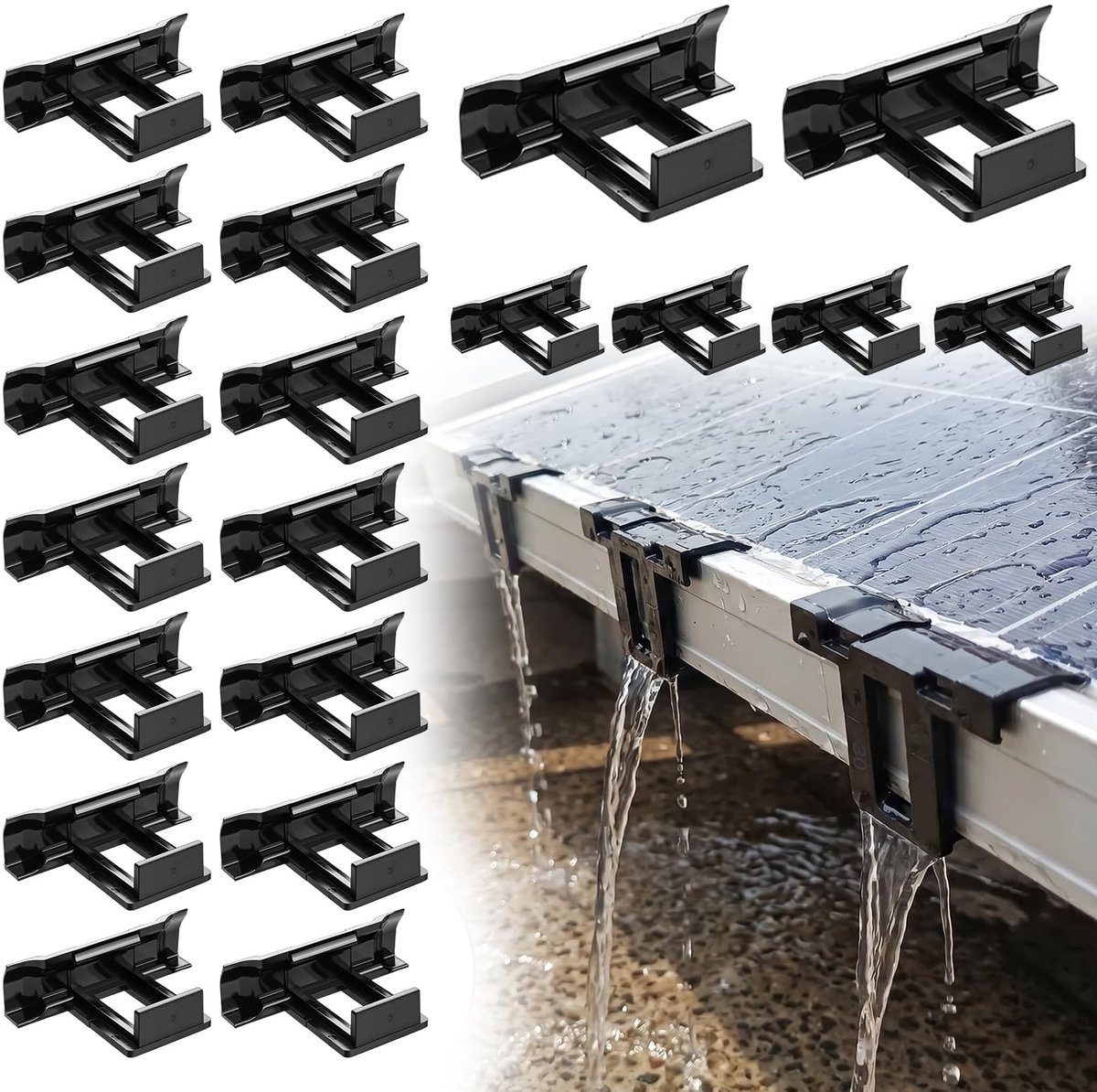 Solidchoice - Set van 20 Waterafvoerclips voor Zonnepanelen