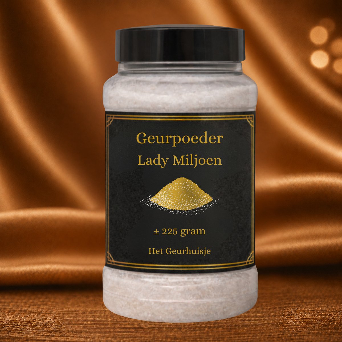 Interieur Geurpoeder: Populaire Damesgeur met Lady Miljoen (± 225 gram) - Voor Stofzuiger, Tapijt & Interieur - Luxe Geur voor een Schoon & Fris Gevoel - Dierproefvrij