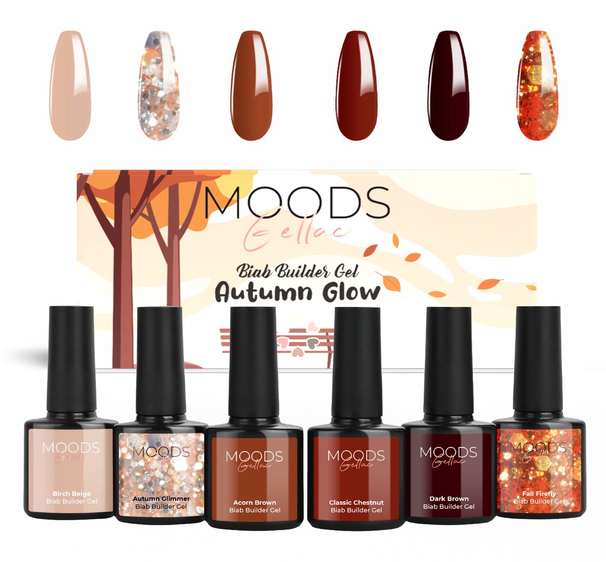 Moods Gellac BIAB - Builder in a Bottle – BIAB Nagel Builder Gel - Autumn Glow - HEMA & TPO Free