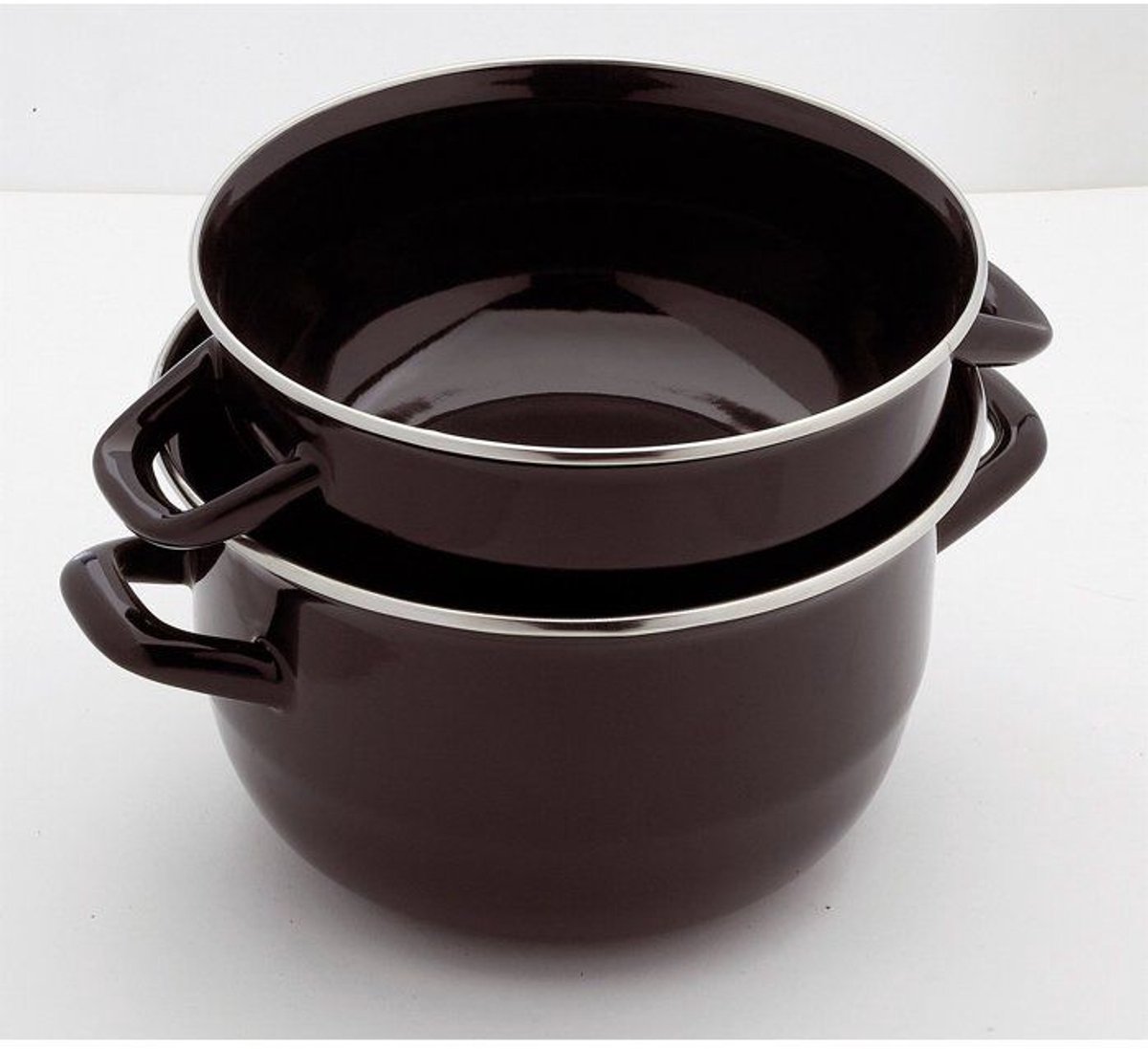 Soeppan - BAUMALU - 24 cm - Emaille - Zwart - Geschikt voor koken