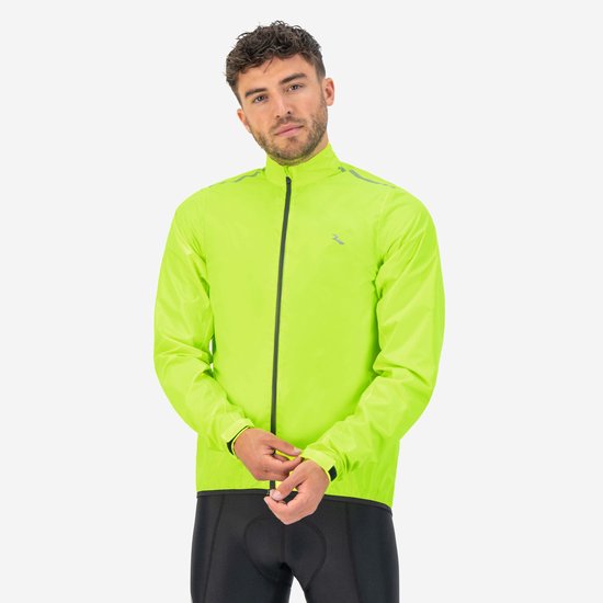 Rogelli Core Regenjas - Fietsregenjack - Heren - Fluor-Geel - Maat L