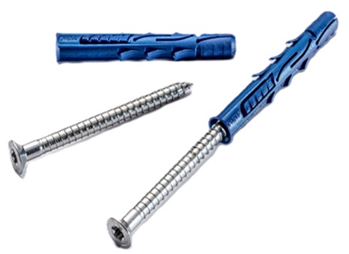 Rawl 10x200 Nylon plug met schroef Verzonken kop FF1 (25st)