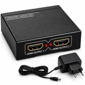 Skoov HDMI Splitter 1 in 2 uit - 4K HDMI Splitter Adapter - Kabel - 2 Poorten - Beeld Dupliceren - Universeel - Game - TV - PC - Extender