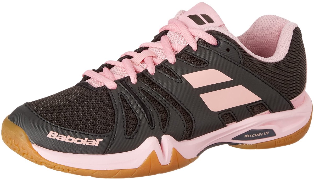 Babolat Shadow Team - Badmintonschoenen - Zwart/Peony - 36.5