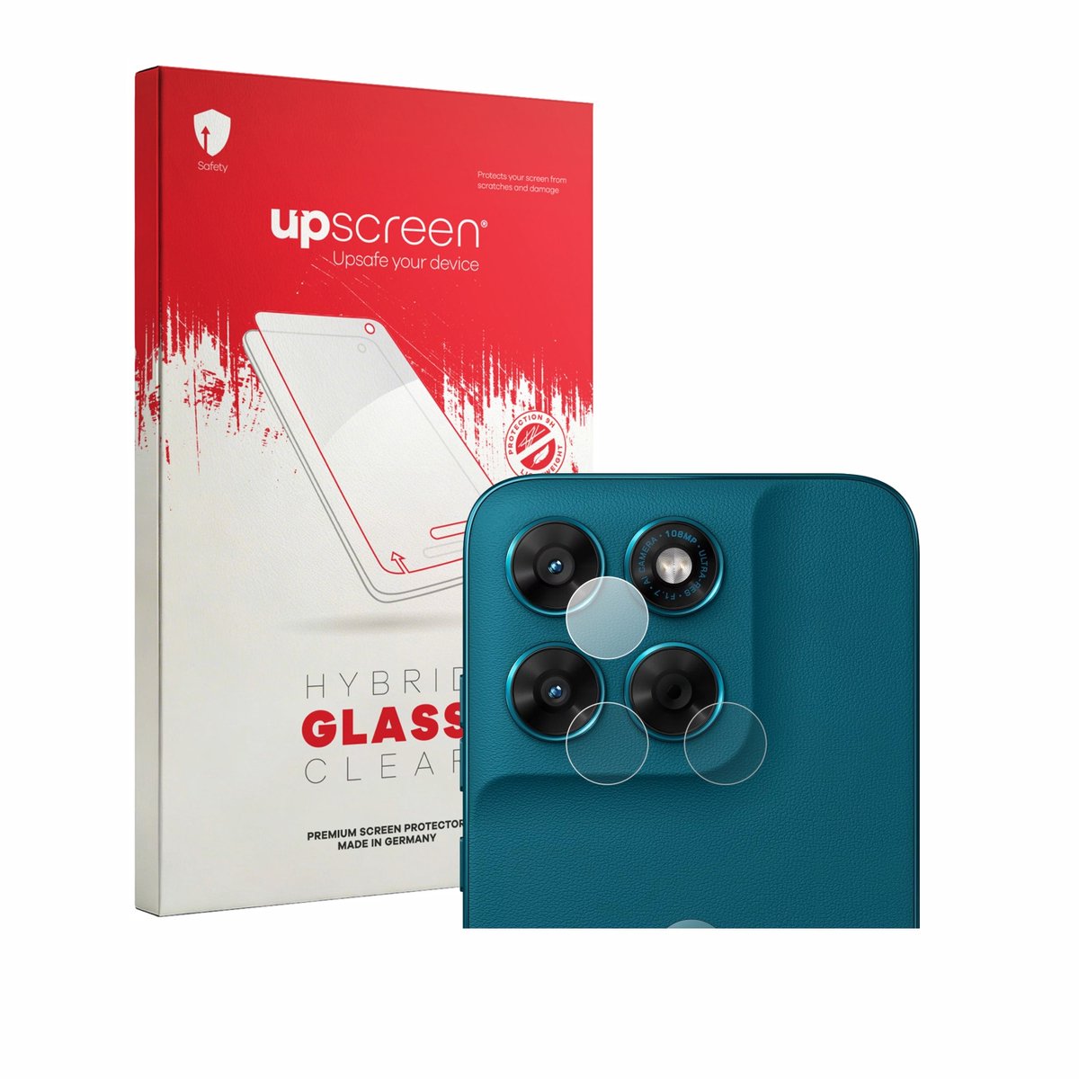 upscreen - Screenprotector voor Motorola Moto G77 (ALLEEN Camera Lens) - Folie Beschermfolie Beschermglas transparant