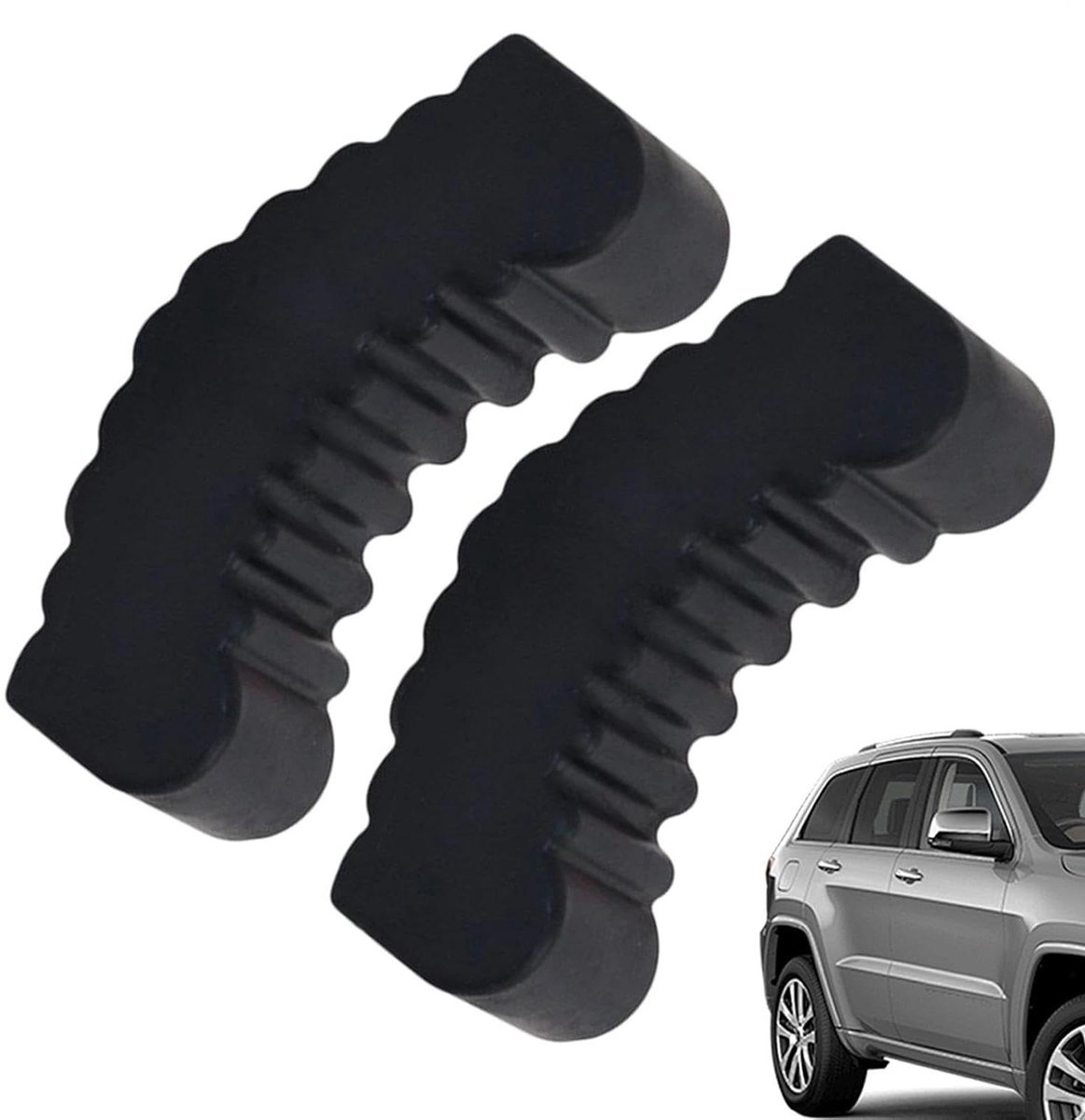 Beschermpads voor Krikken - Rubberen Adapters - Voertuigonderhoud - Anti-slip Ontwerp - 2 stuks - Zwart