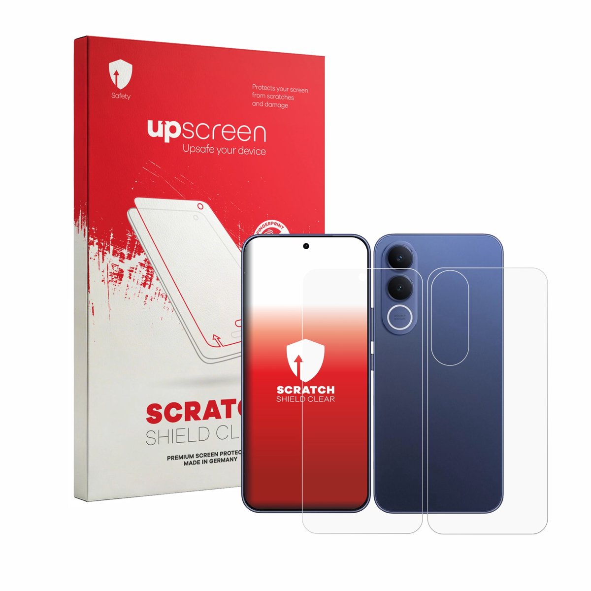 upscreen - Screenprotector voor Vivo V70 FE (Voor+Achter) - Folie Beschermfolie transparant
