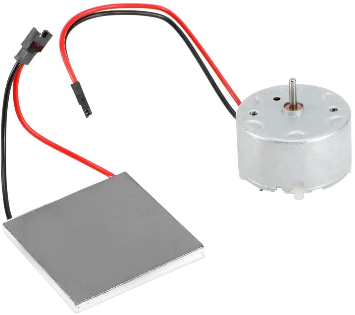 Ventilatormotor Haard - Vervangingsmotor Generator - Warmte Verspreiden - Metaal Kunststof - 8x6x6 cm - Zwart