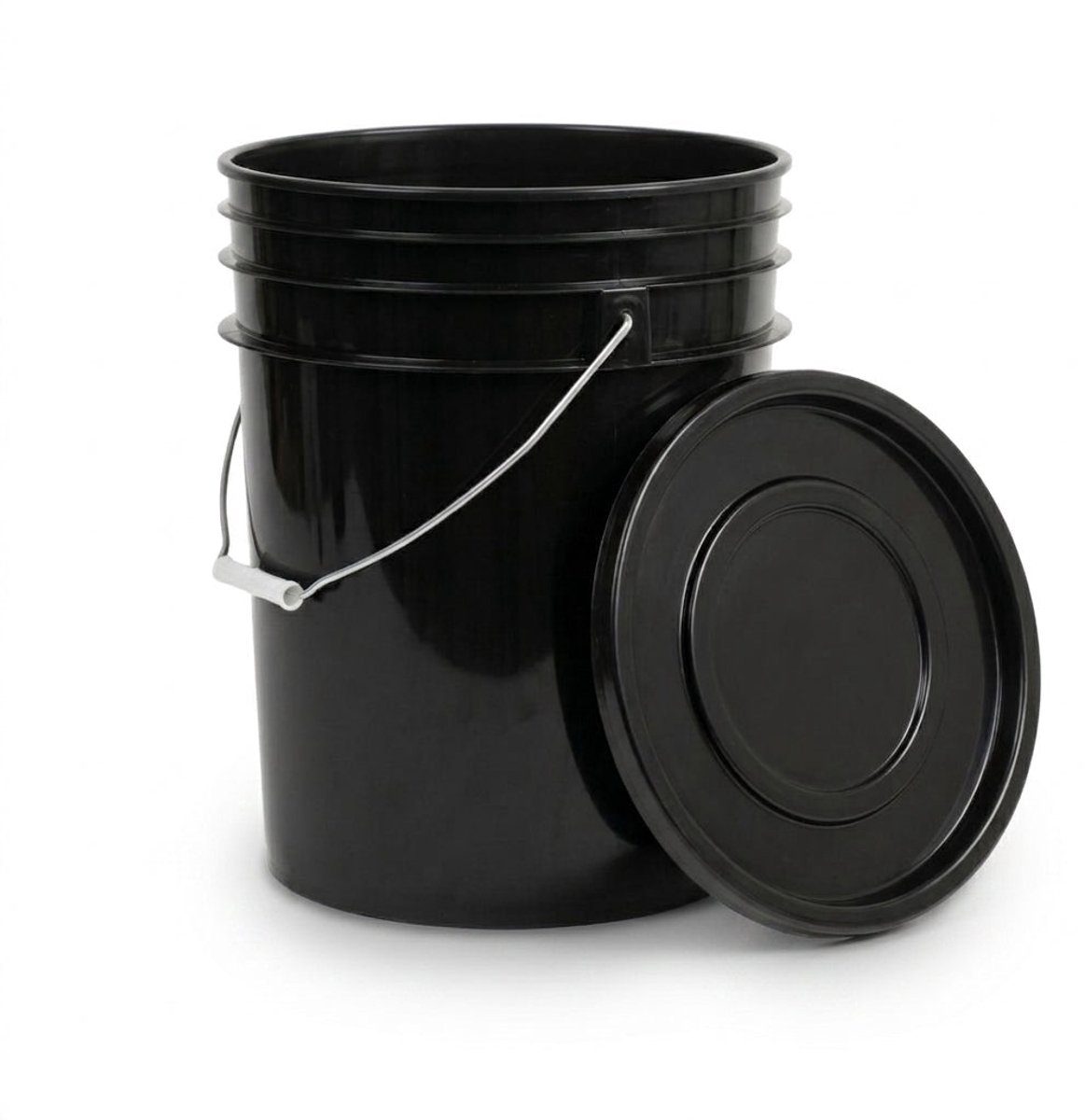 Glossio Detailing Emmer 20 Liter Zwart met Deksel – Stevige Wasemmer voor Krasvrij Wassen