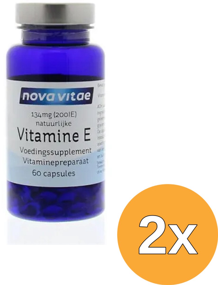 2x Nova Vitae Vitamine E 200IU (60 capsules)