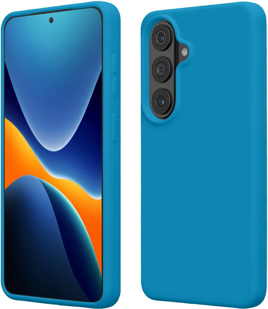 kwmobile telefoonhoesje geschikt voor Samsung Galaxy S26 - Hoesje met siliconen coating - Smartphone case in Caribisch blauw