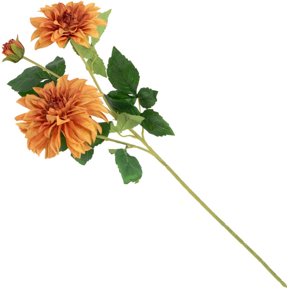 Kunstbloem dahlia 63cm oranje