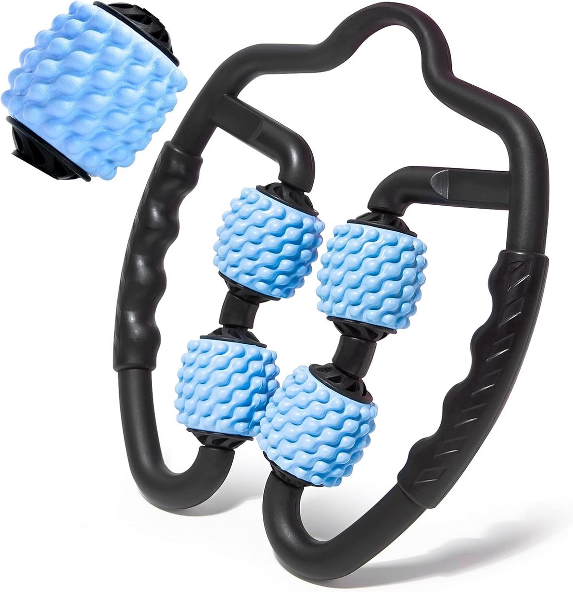 Diepe Weefselmassage Roller met 360° 3D Foam, 4 Wielen voor Effectieve Cellulite Behandeling, Ontspanning en Trigger Point Massage Accessoires