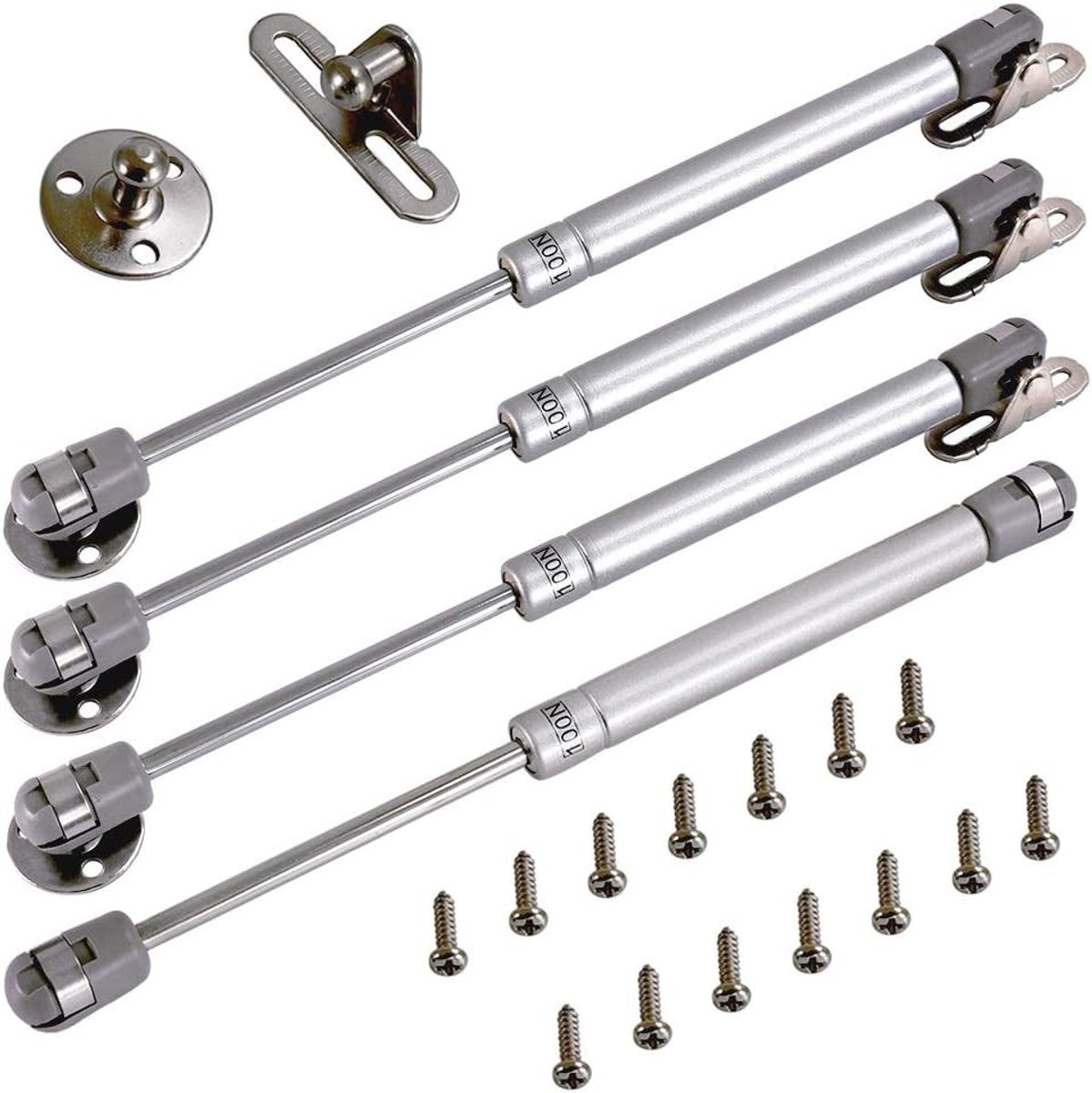 Set van 4 Gasveren 150N/120N/100N voor Keukenkastdeuren, Schokdempers voor Meubels en Kasten
