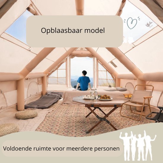 Solayne Tent - Kamperen - Travel - Kampeertent - Opblaasbare tent - Oxford - 4Seizoenen - Outdoor - 3x2,10m - 5/8 personen - Khaki van Solayne Tent — afbeelding 2