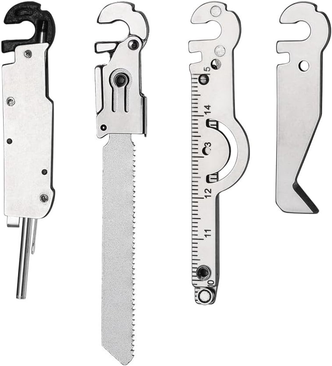 Flexibele Gereedschapset met Accessoires voor Diverse Klussen - Roestvrijstalen Tools voor Thuis en Tuin