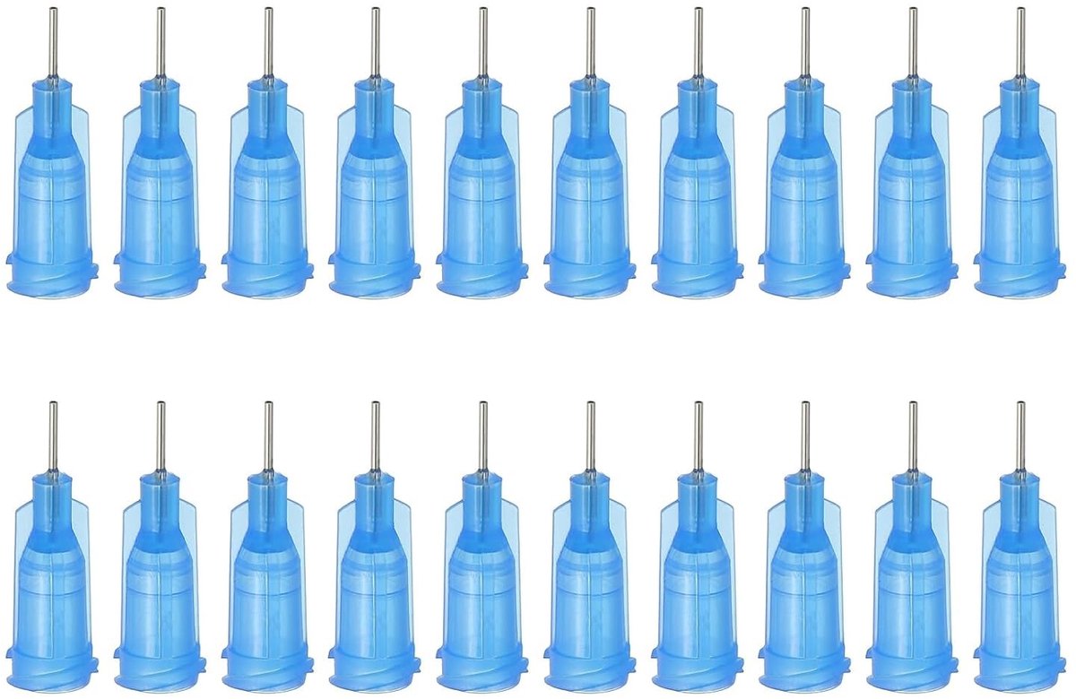 Dull Tip Doseernaalden 22g, 20 stuks 1/4 Inch Industrieel voor Vloeistofdistributie met Lure Lock voor het Bijvullen van Inkt en Lijm