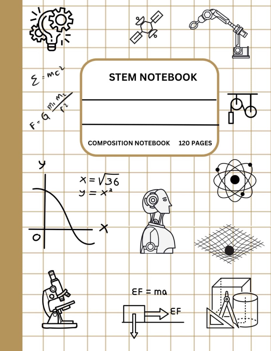 STEM NOTEBOOK: Grid Paper for science and math study - school supplies, 120 pages, 8,5" X 11" - ShopVlot