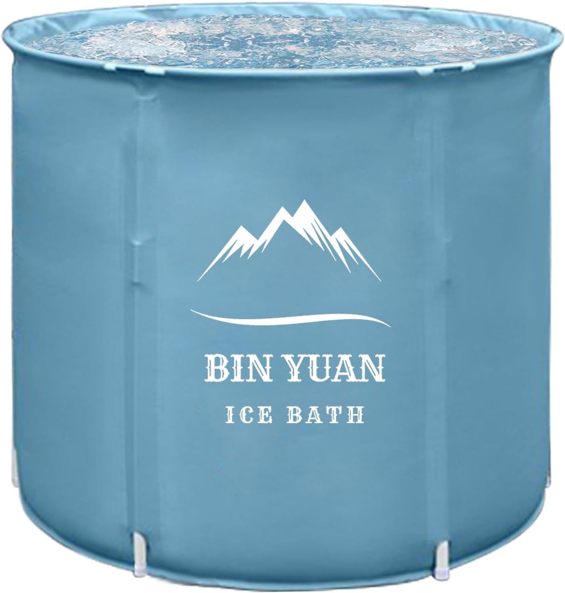 Badkuip - Lichtblauw - 75 x 75 cm - Opvouwbare Draagbare Badkuip van PVC - Voor Volwassenen
