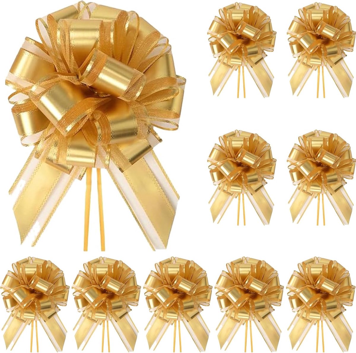 JYSNOW 10 stuks cadeauvellen, grote cadeaustrik, rol lint voor geschenken, manden, auto, bruiloften, verjaardagen en - ShopVlot