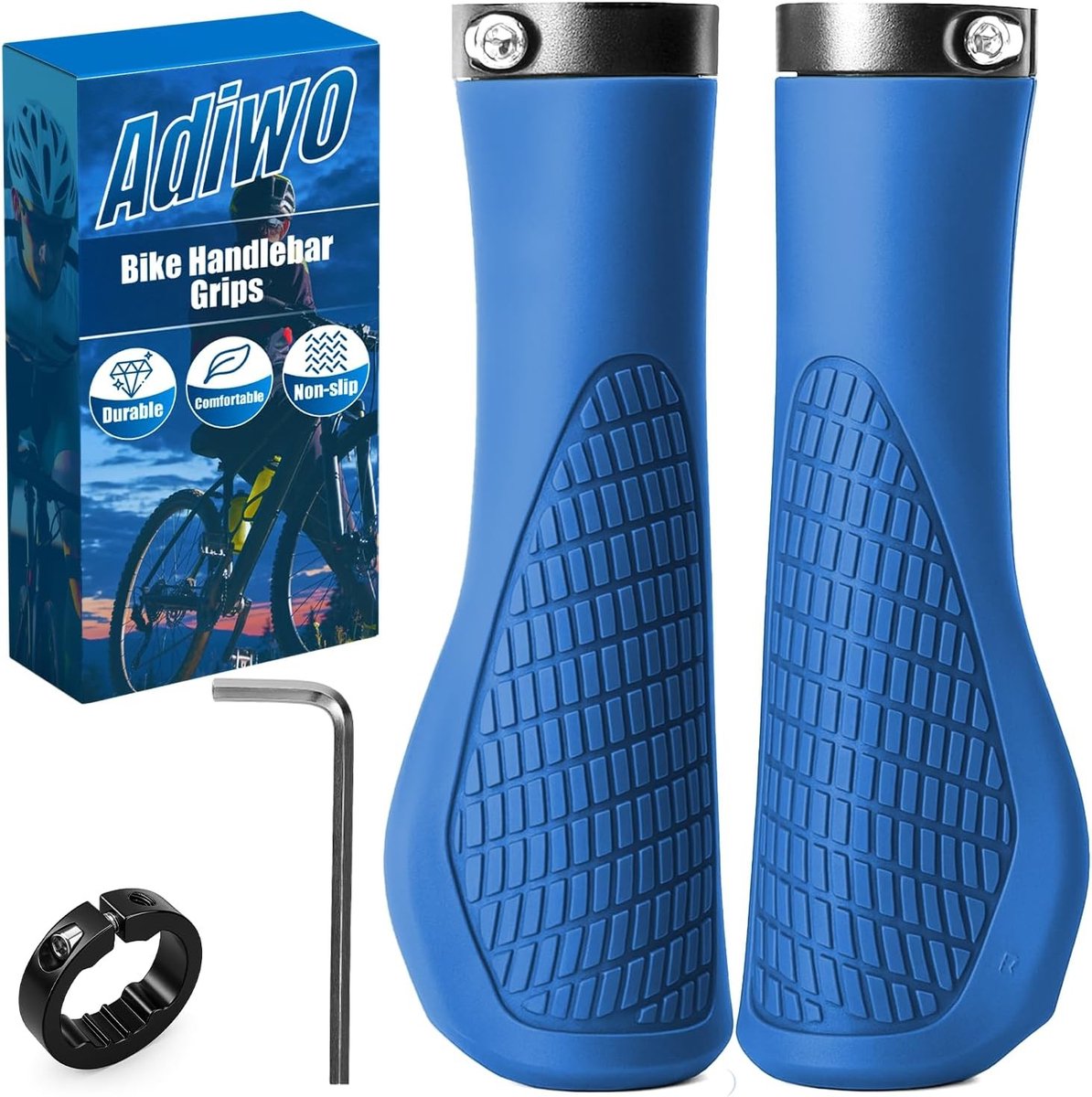 Ergonomische Fietshandvatten, Universele Handlebars Grip voor 22.2 mm, Antislip en Eenvoudige Montage voor Trekking, Stads- en Mountainbikes