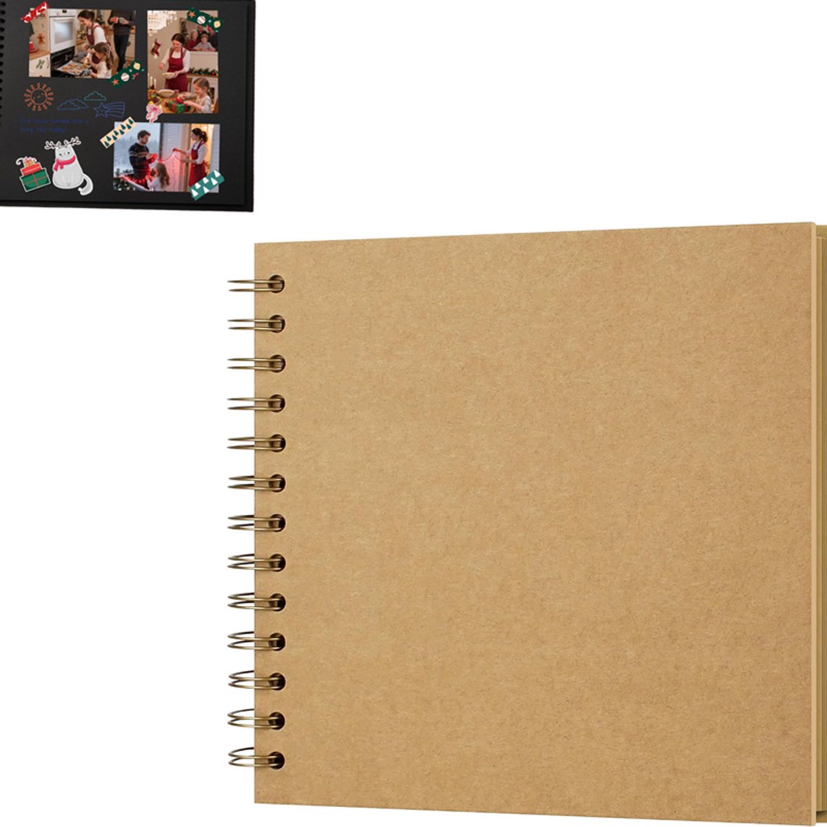 Fotoalbum- Fotoboek-Scrapbook- fotoalbum plakalbum-fotoalbum baby-Foto-Opberger - 8 inch-Scrapbooking Boek -20 pagina's, 40 pagina's -Scrapbook - Plakboek-DIY Fotoalbum-DIY Scrapbook Album-voor reizen, vakanties en afstuderen-Bruin