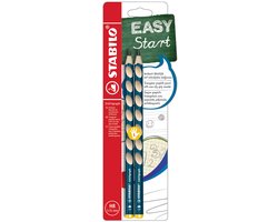 STABILO EASYgraph - Ergonomische Grafietpotlood - Linkshandig - HB Hardheid - Petrol - 2 Stuks