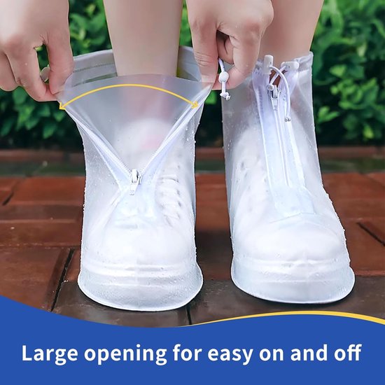 1 paar-overschoenen waterdicht- regenschoenen-regenschoenen overtrek-overschoenen-Overschoenen Waterdicht met Ritssluiting- Regenschoenen Fiets- Waterdicht - Antislip- Geschikt voor fietsen, motorfietsen, scooters en woon-maat 41-42-Zwart — afbeelding 4
