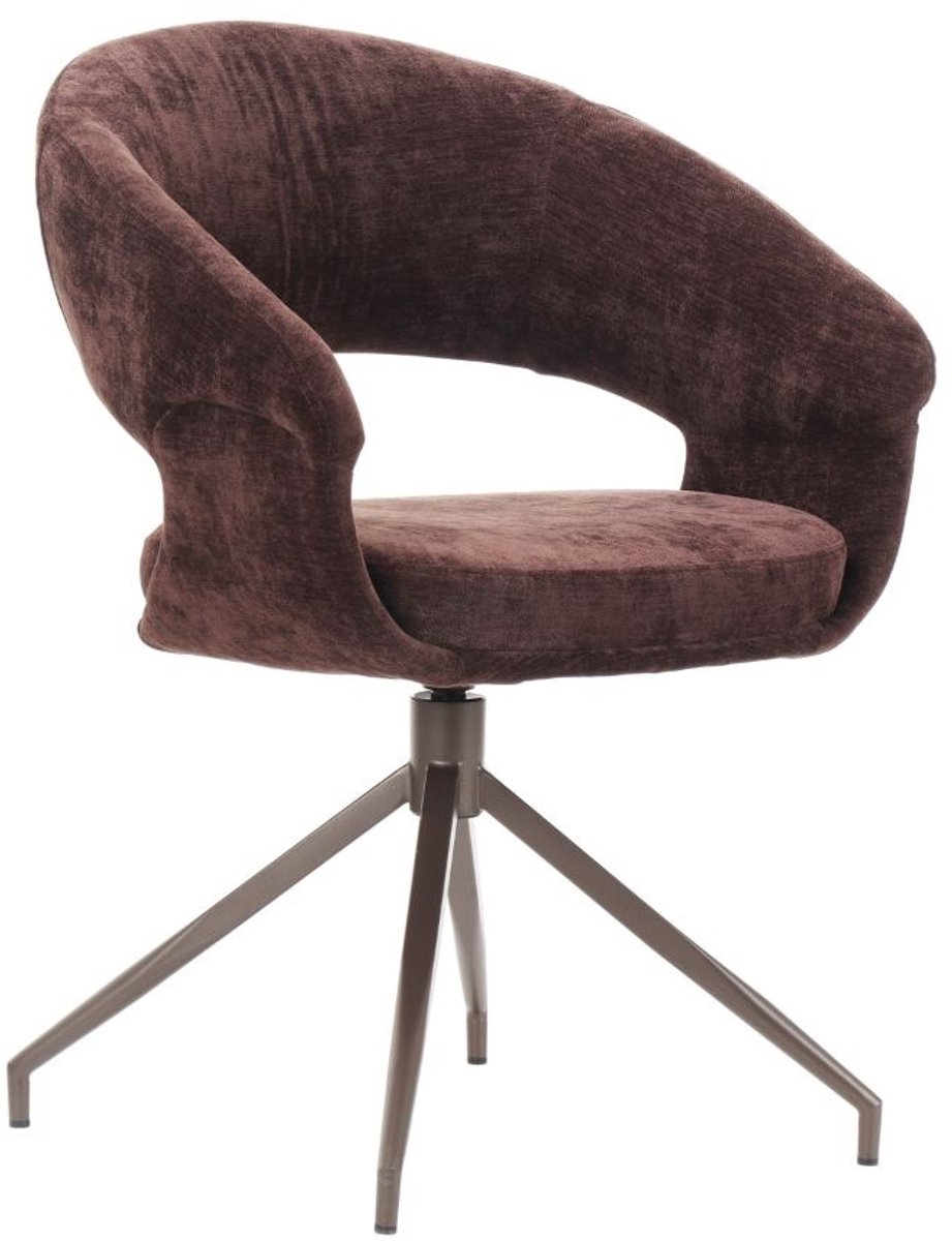 Bronx71® Eetkamerstoel Suzie velvet bruin - stoel