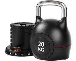 LIFERUN Verstelbare Kettlebell Handvat 20 kg met 7 Gewichtsniveaus - Conditie & Krachttraining