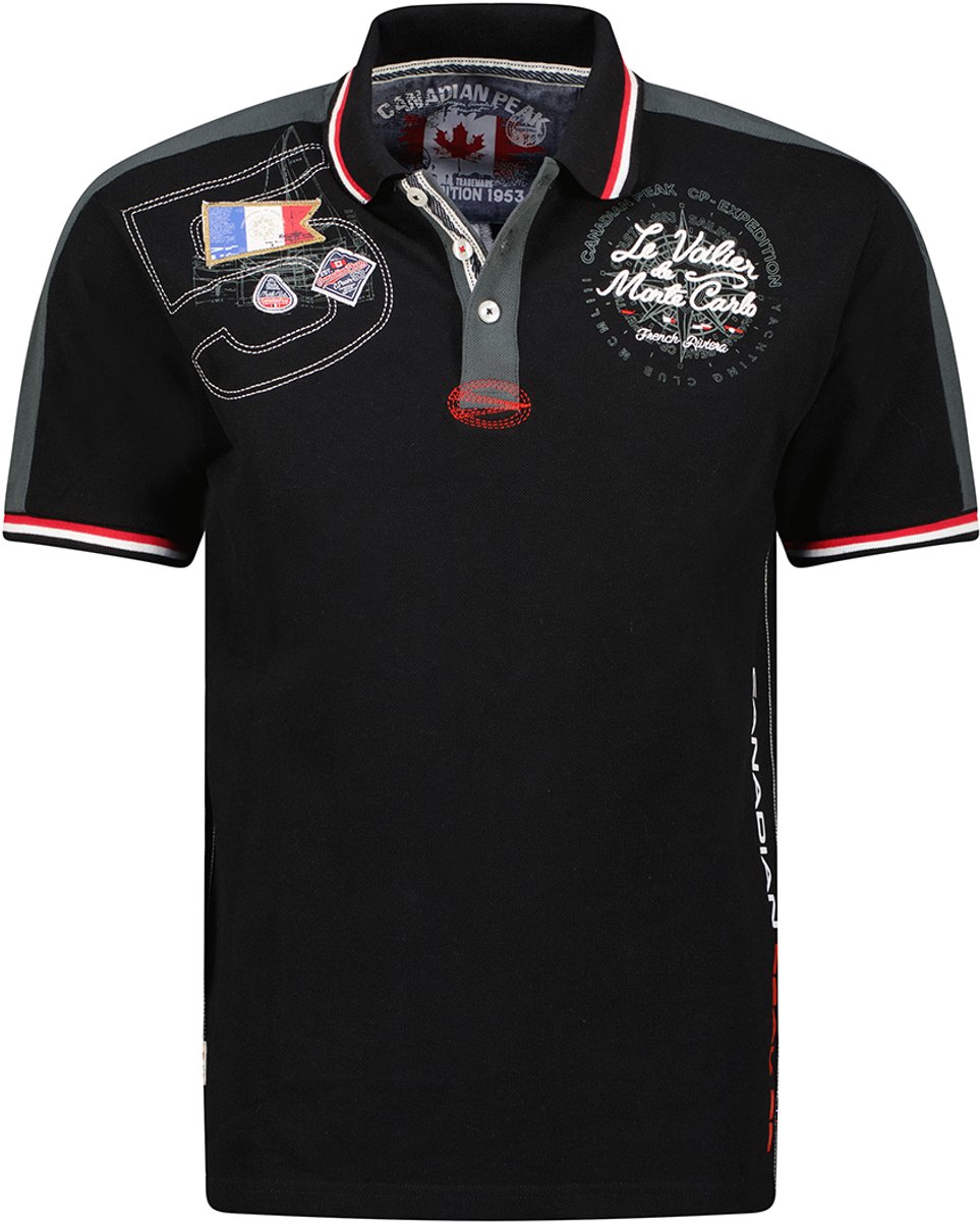Canadian Peak - Kalvineak - Poloshirt Heren - Zwart - Italian-Style