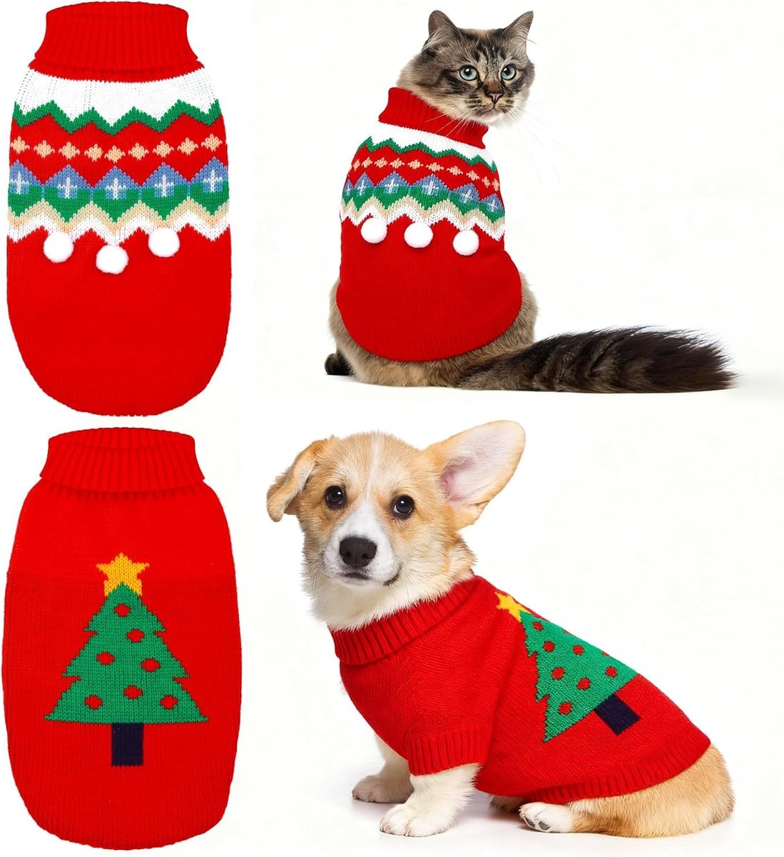 Huisdier kersttrui voor honden in maat XS - Comfortabele en warme outfit voor de feestdagen