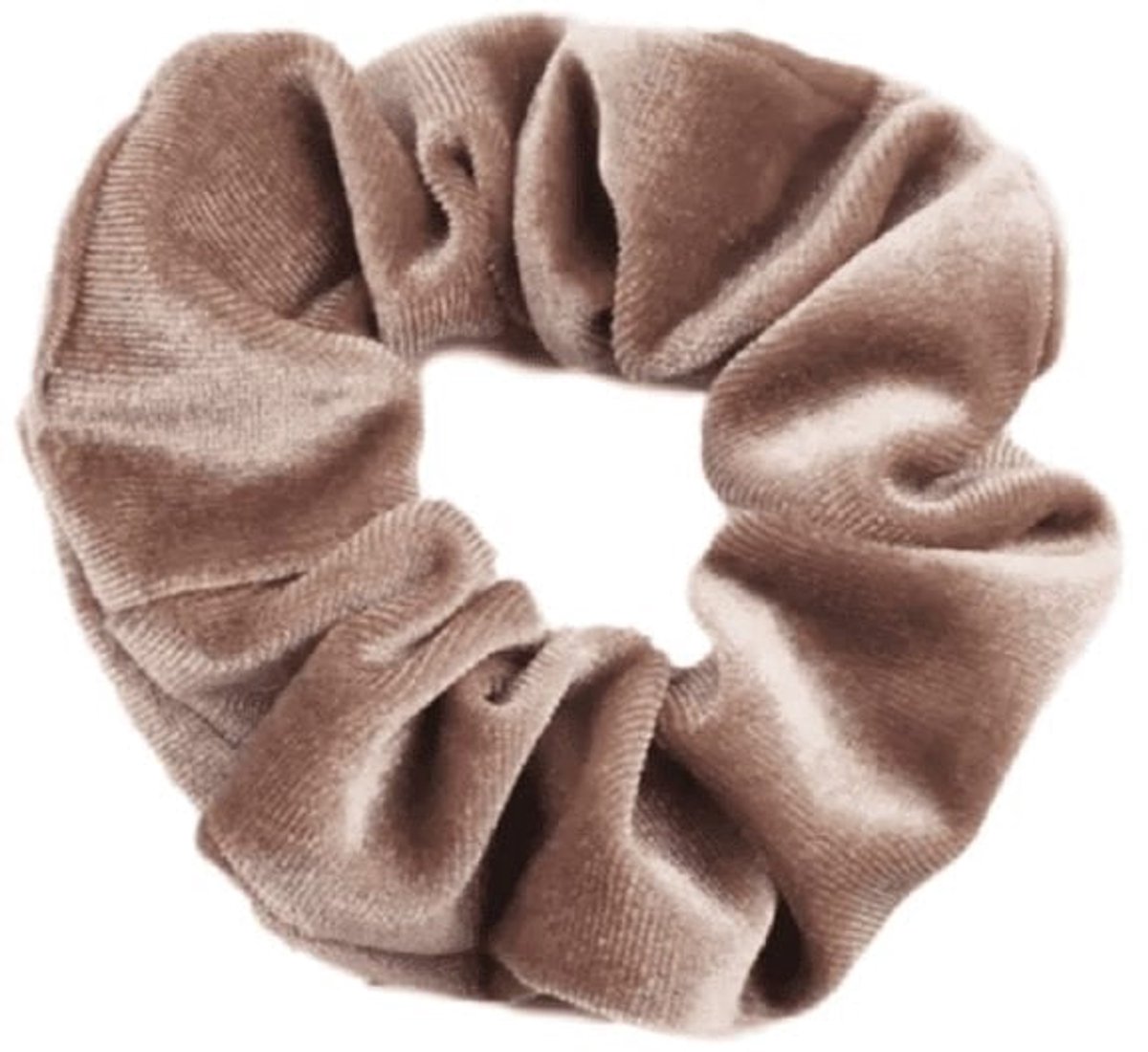 Haarspullen - Scrunchie Velvet Lichtbruin