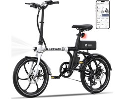 Hitway Elektrische Fiets BK35S Pro - Trendy 20 Inch City Commuter EBike met Afneembare 36V 9Ah Lithium Batterij - Opvouwbaar E-Bike met 250W Motor - APP Bediening - IP54 Waterdicht