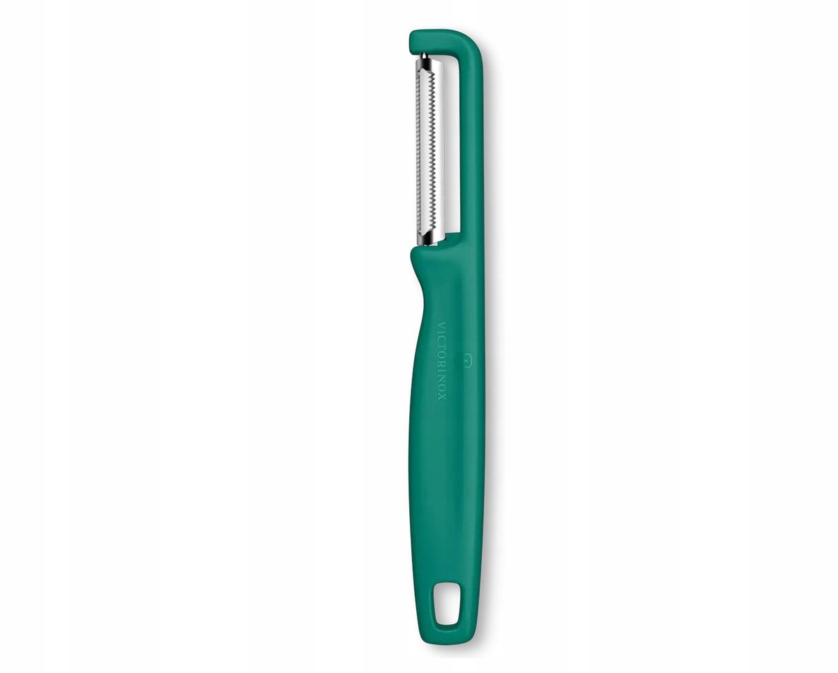 Victorinox IOTA Groene Dubbelzijdige Schilmes met Getand Mes