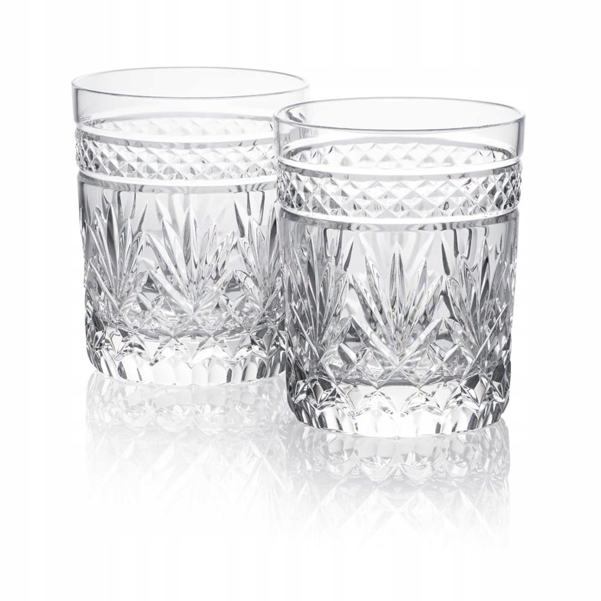 Amber Glass Kristallen Whiskyglazen - Set van 2 - Handgemaakt