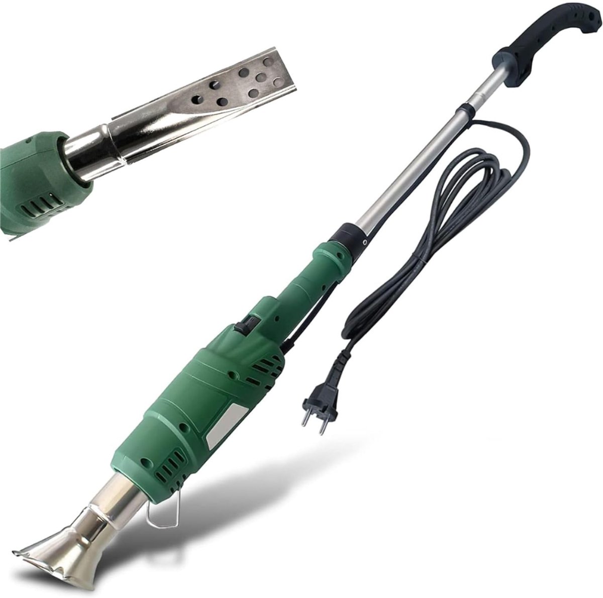 DYVNS® Onkruidbrander Elektrisch - Onkruidverdelger - Hetelucht Brander - 2 Opzetstukken - Tot 600°C